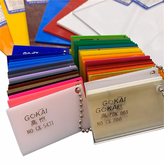 Folha de acrílico PMMA de plástico de padrão diferente colorido de 3 mm