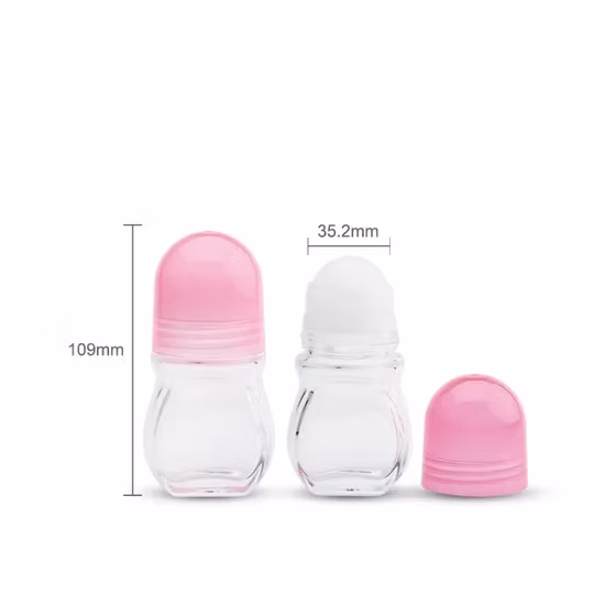 Frasco de 50ml de protetor solar roll-on com tampa superior em arco