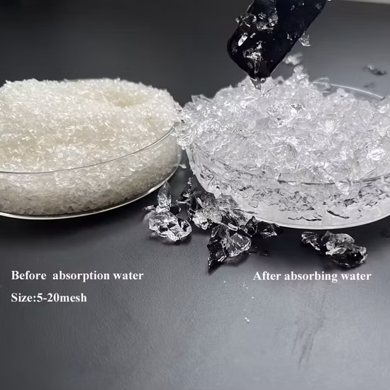 Polímero superabsorvente de poliacrilato em pó de hidrogel biodegradável